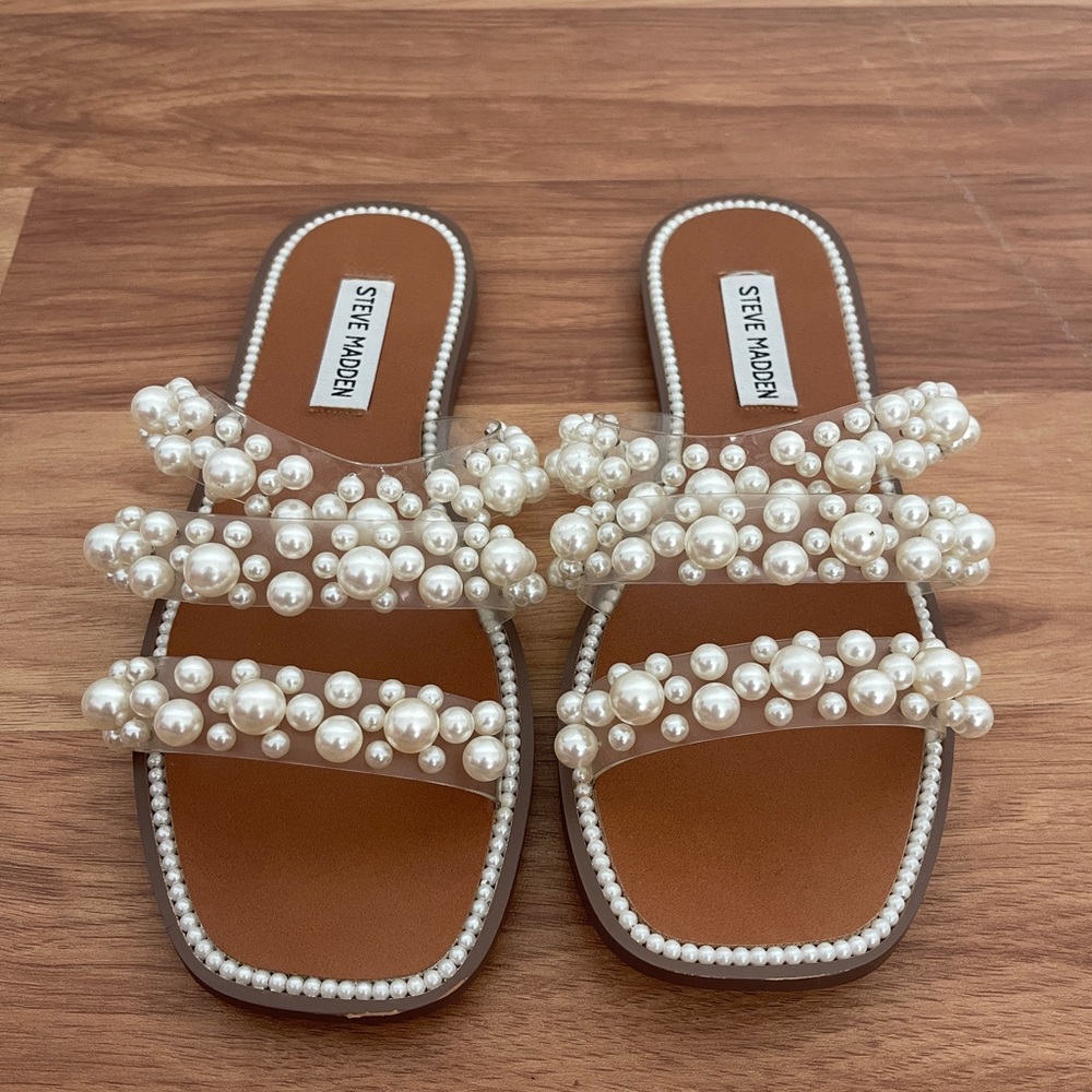 Steve Madden Pearl Sandals. Perfect Bridal/Wedding Shoes